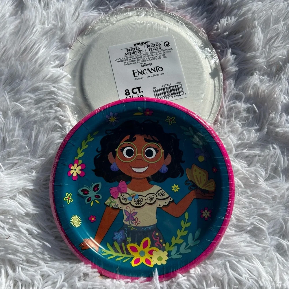 🩶5/$30 Disney’s Encanto Cake Snack Small Party Plates Set of Two 8 Pack NEW